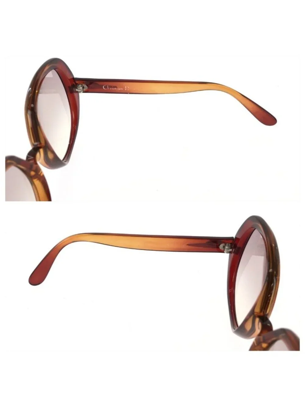 Dior Vintage Optil 54 18 Brown Acetate Sunglasses Frame Eyewear